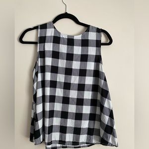 Checkered Black and White Tank
